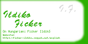 ildiko ficker business card