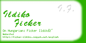 ildiko ficker business card